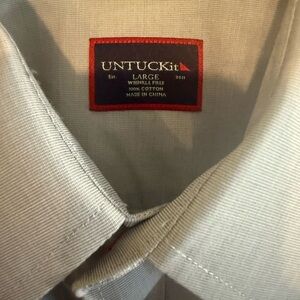UNTUCKit Light Gray Cotton Shirt